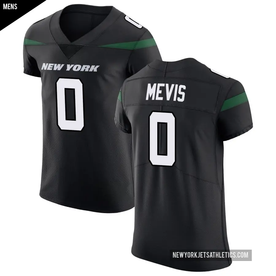 Men's New York Jets ＃0 Harrison Mevis Black Elite Stealth Vapor Untouchable Jersey