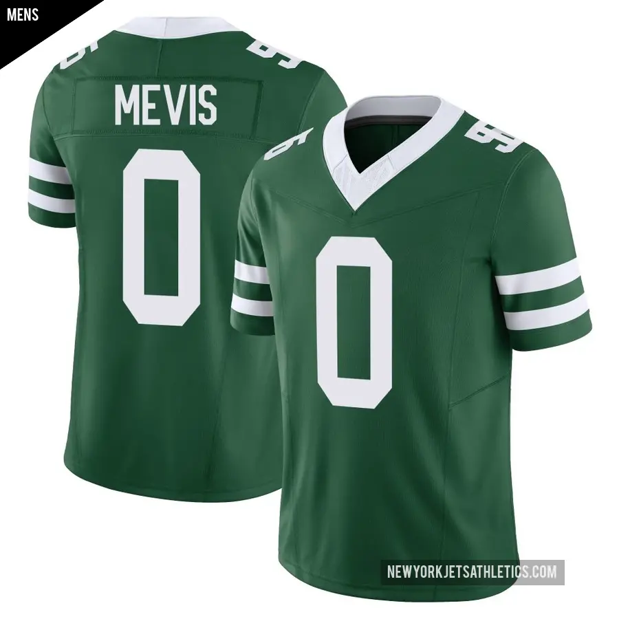 Men's New York Jets ＃0 Harrison Mevis Green Limited Legacy Vapor F.U.S.E. Jersey