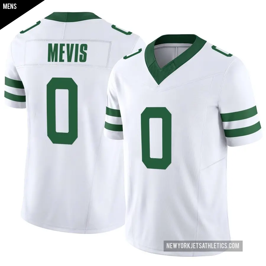 Men's New York Jets ＃0 Harrison Mevis White Limited Legacy Vapor F.U.S.E. Jersey