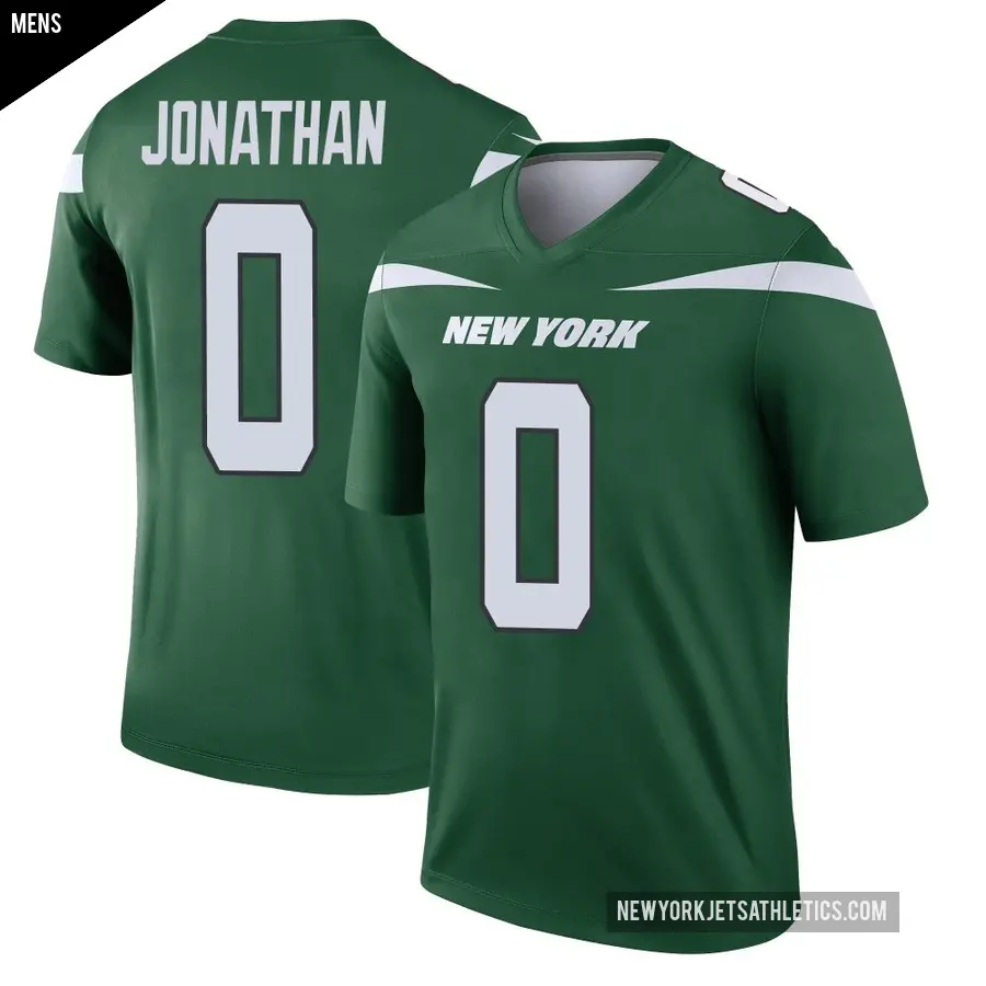 Men's New York Jets ＃0 Kingsley Jonathan Green Legend Gotham Player Jersey