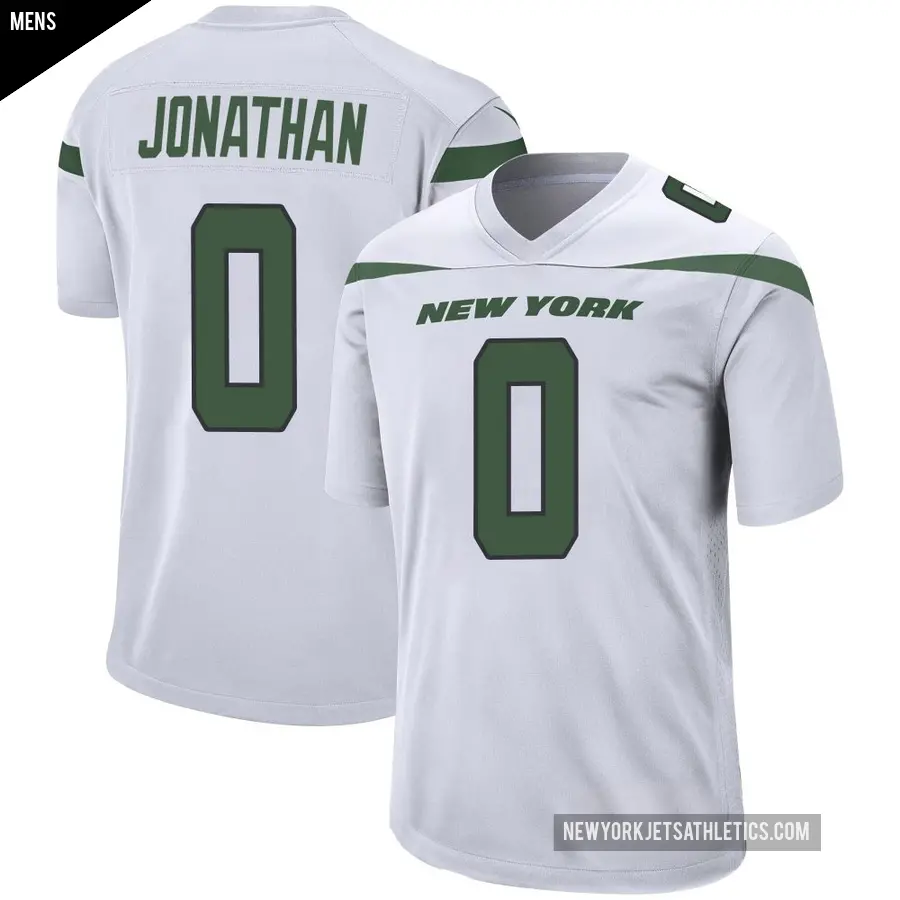 Men's New York Jets ＃0 Kingsley Jonathan White Game Spotlight Jersey