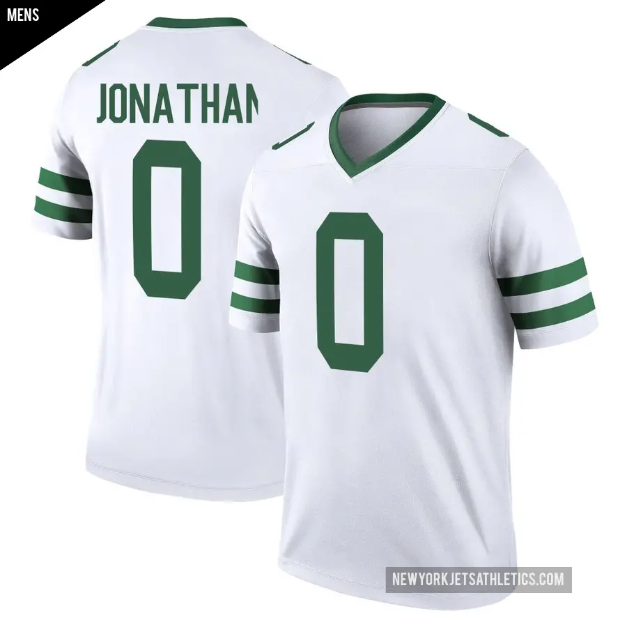 Men's New York Jets ＃0 Kingsley Jonathan White Legend Legacy Jersey