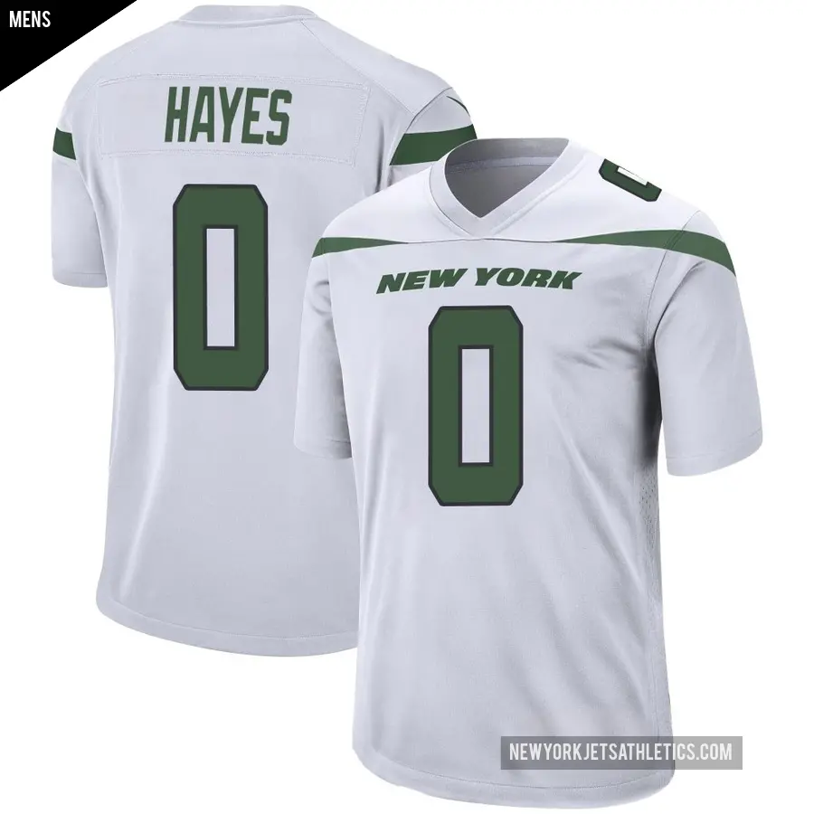 Men's New York Jets ＃0 Marquis Hayes White Game Spotlight Jersey