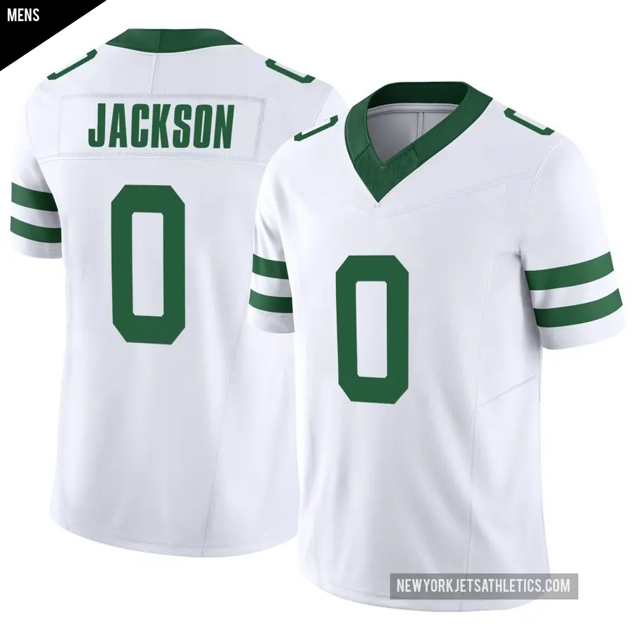 Men's New York Jets ＃0 Samuel Jackson White Limited Legacy Vapor F.U.S.E. Jersey