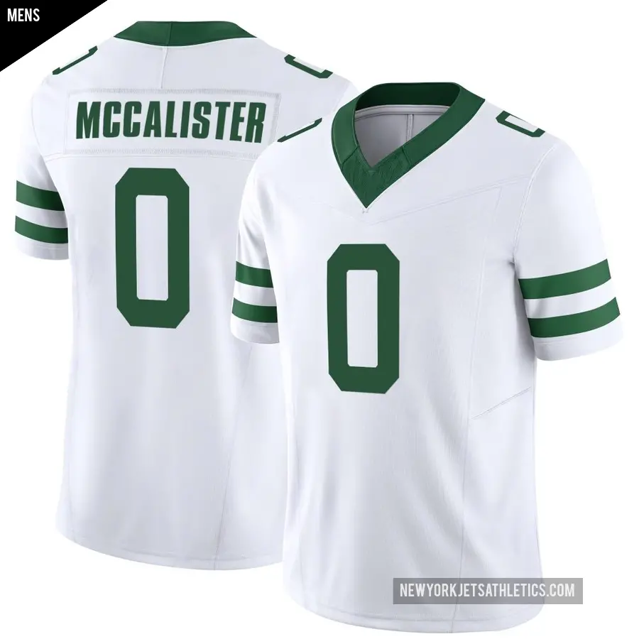 Men's New York Jets ＃0 Tanner McCalister White Game Legacy Jersey