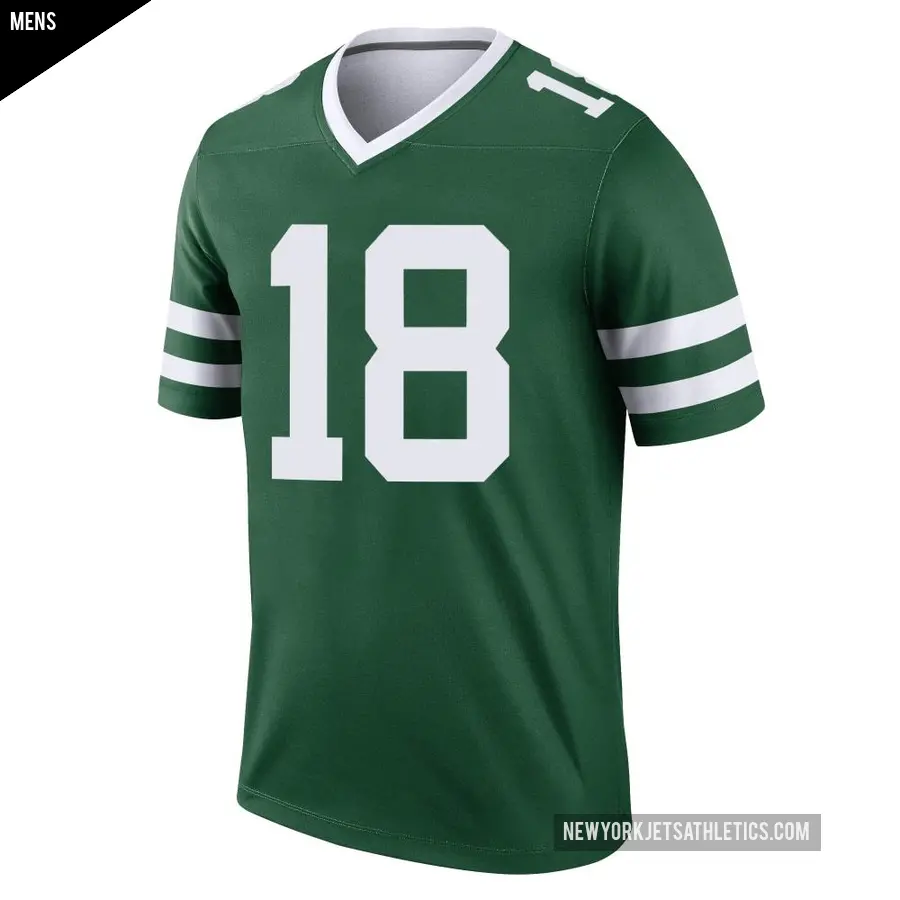 Men s New York Jets 18 Randall Cobb Green Legend Legacy Jersey Jets Store