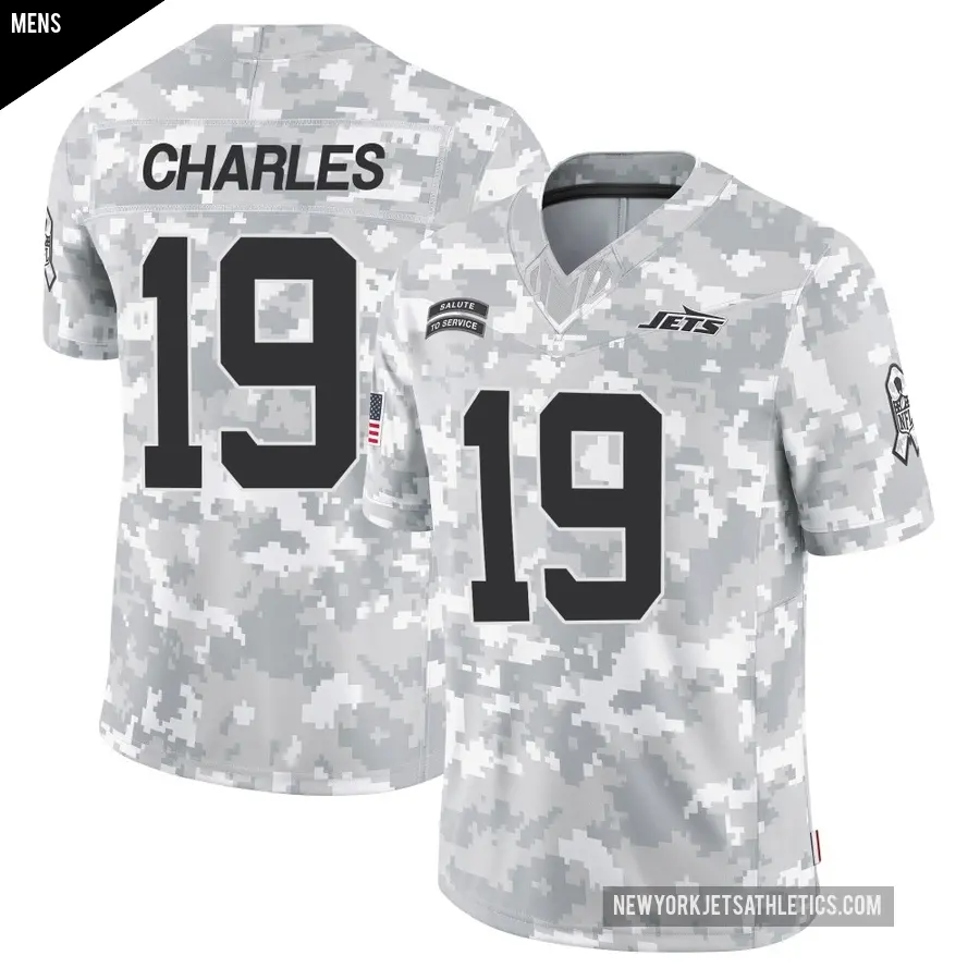Men's New York Jets ＃19 Irvin Charles Arctic Camo Limited 2024 Salute to Service Jersey