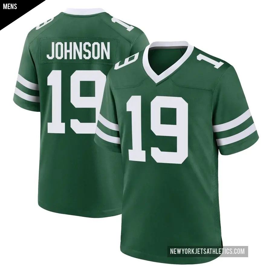 Men's New York Jets ＃19 Keyshawn Johnson Green Game Legacy Jersey
