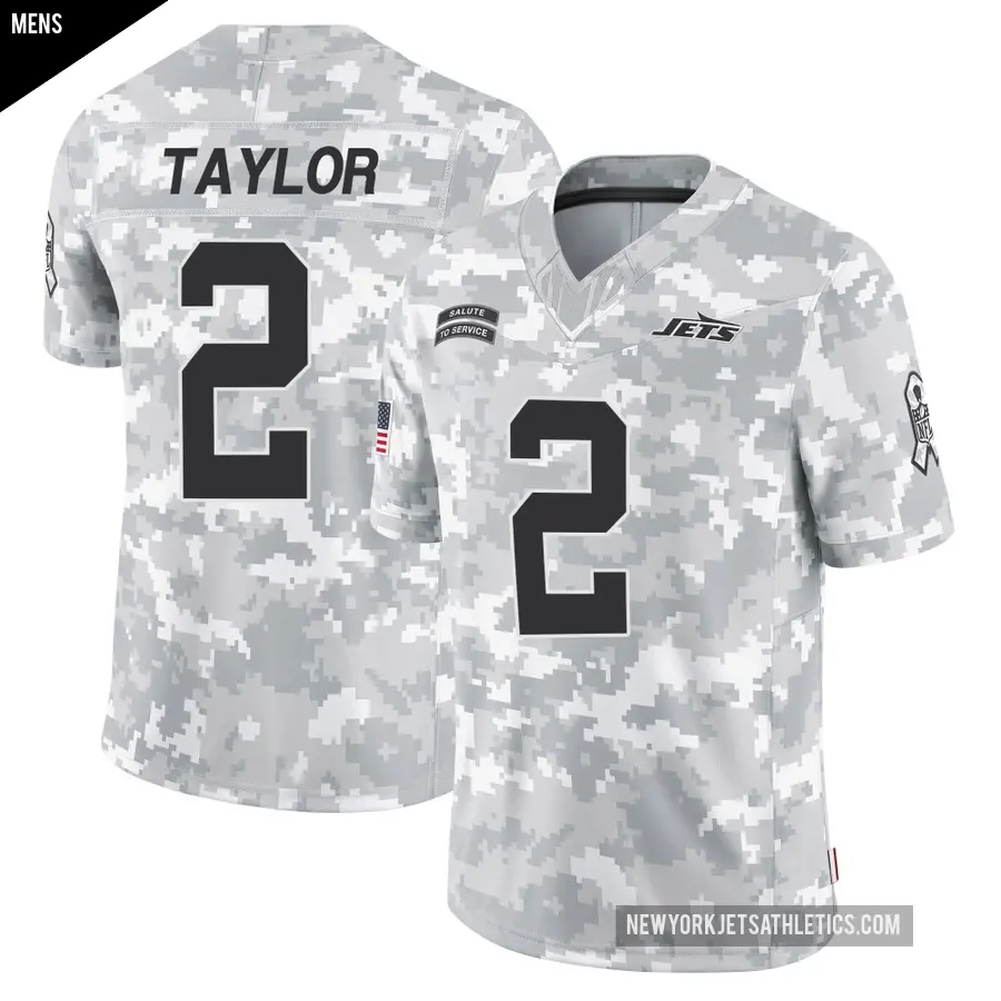 Men's New York Jets ＃2 Tyrod Taylor Arctic Camo Limited 2024 Salute to Service Jersey