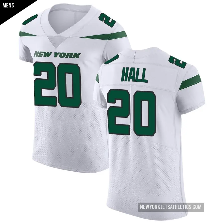 Men's New York Jets ＃20 Breece Hall White Elite Spotlight Vapor Untouchable Jersey