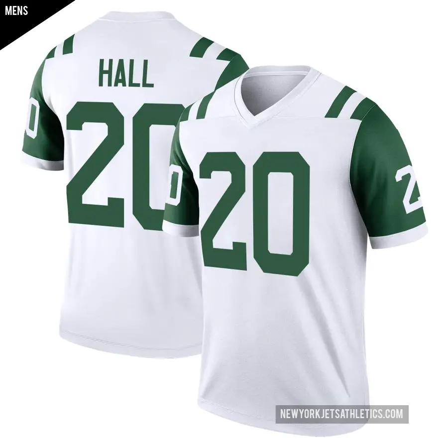 Men's New York Jets ＃20 Breece Hall White Legend Classic Alternate Jersey