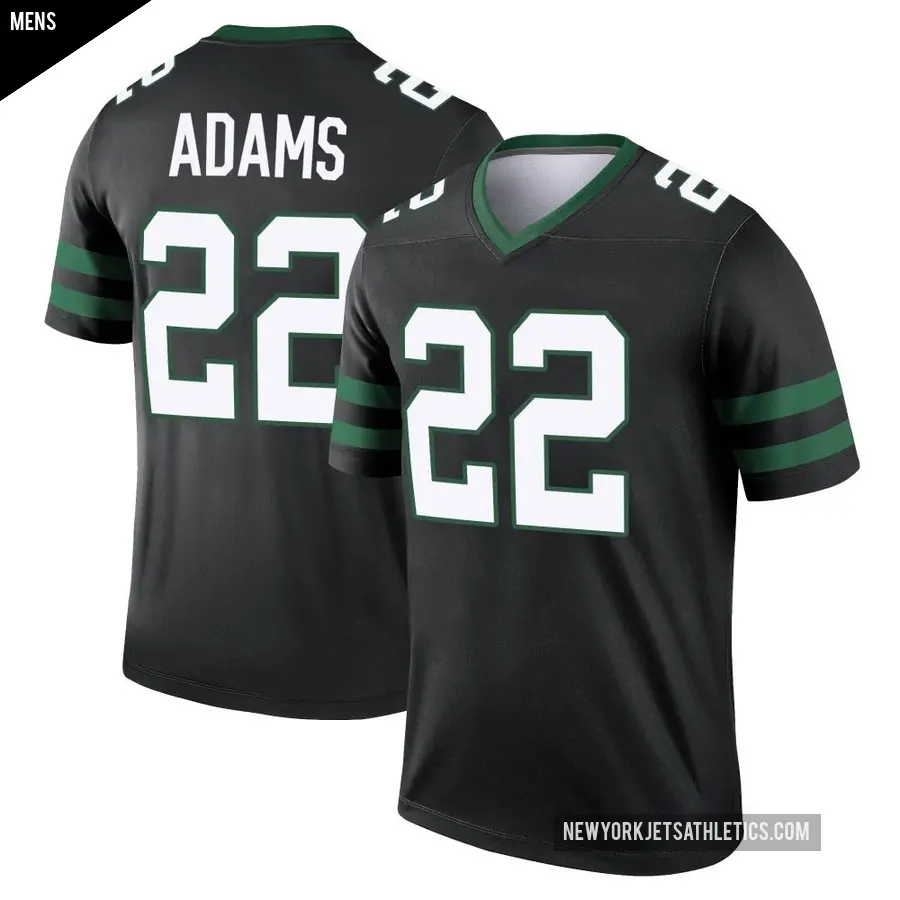 Men's New York Jets ＃22 Tony Adams Black Legend Legacy Jersey