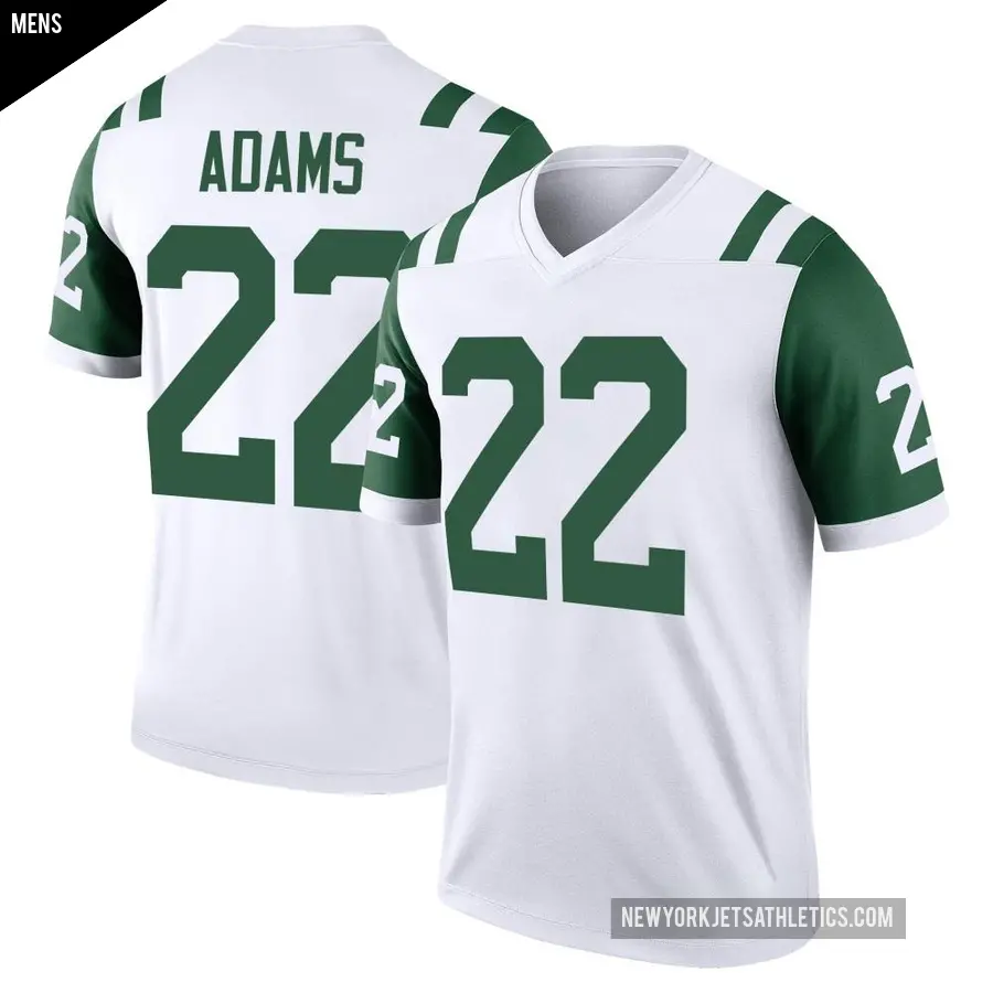 Men's New York Jets ＃22 Tony Adams White Legend Classic Alternate Jersey