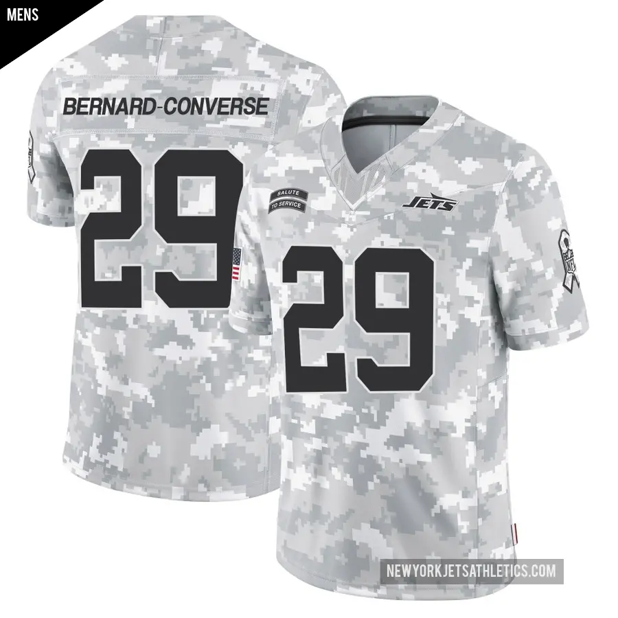 Men's New York Jets ＃29 Jarrick Bernard-Converse Arctic Camo Limited 2024 Salute to Service Jersey