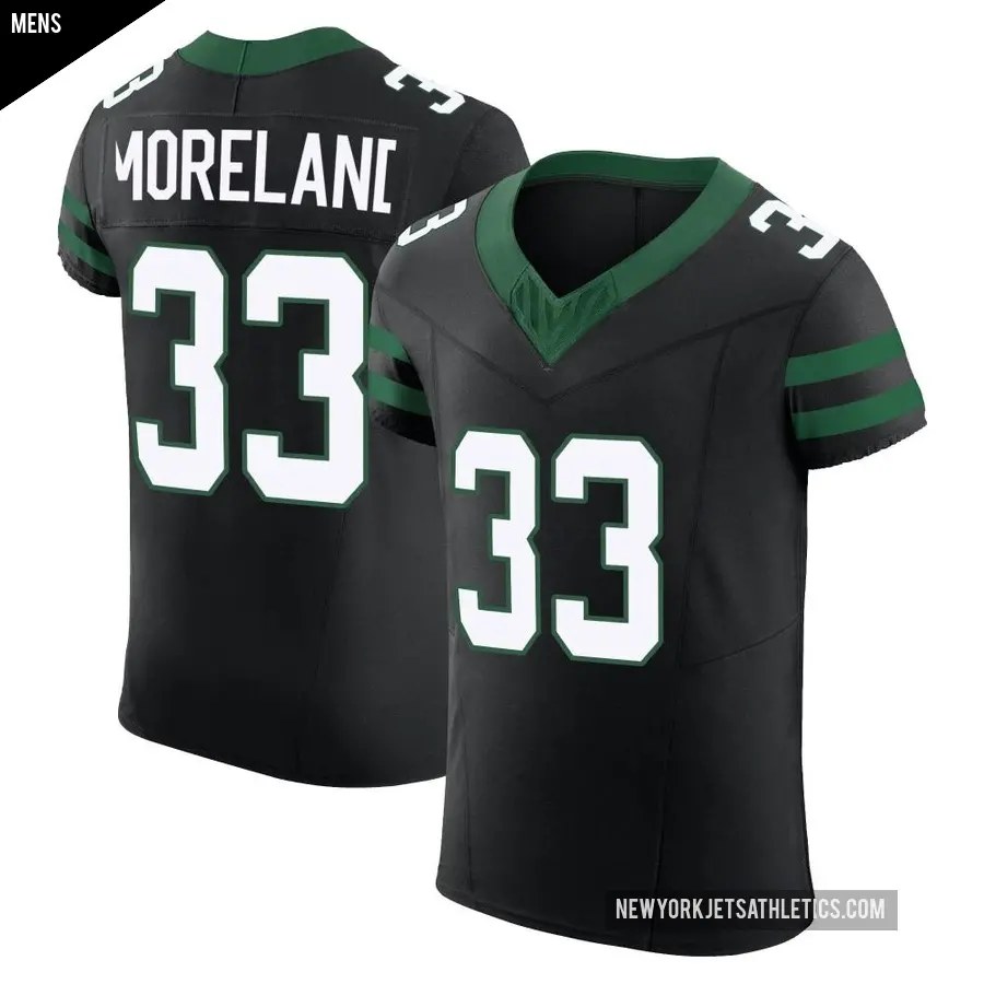 Men's New York Jets ＃33 Jimmy Moreland Black Elite Legacy Alternate Vapor F.U.S.E. Jersey