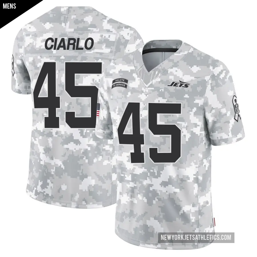 Men's New York Jets ＃45 Jimmy Ciarlo Arctic Camo Limited 2024 Salute to Service Jersey