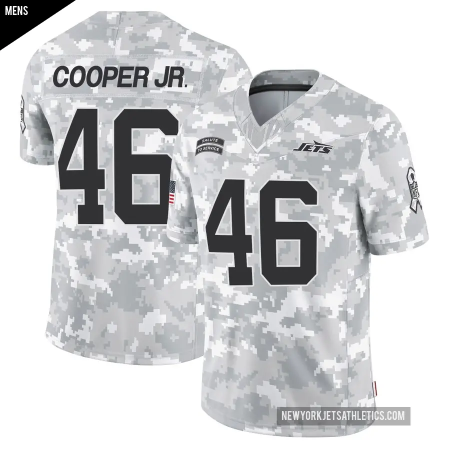 Men's New York Jets ＃46 Ryan Cooper Jr. Arctic Camo Limited 2024 Salute to Service Jersey