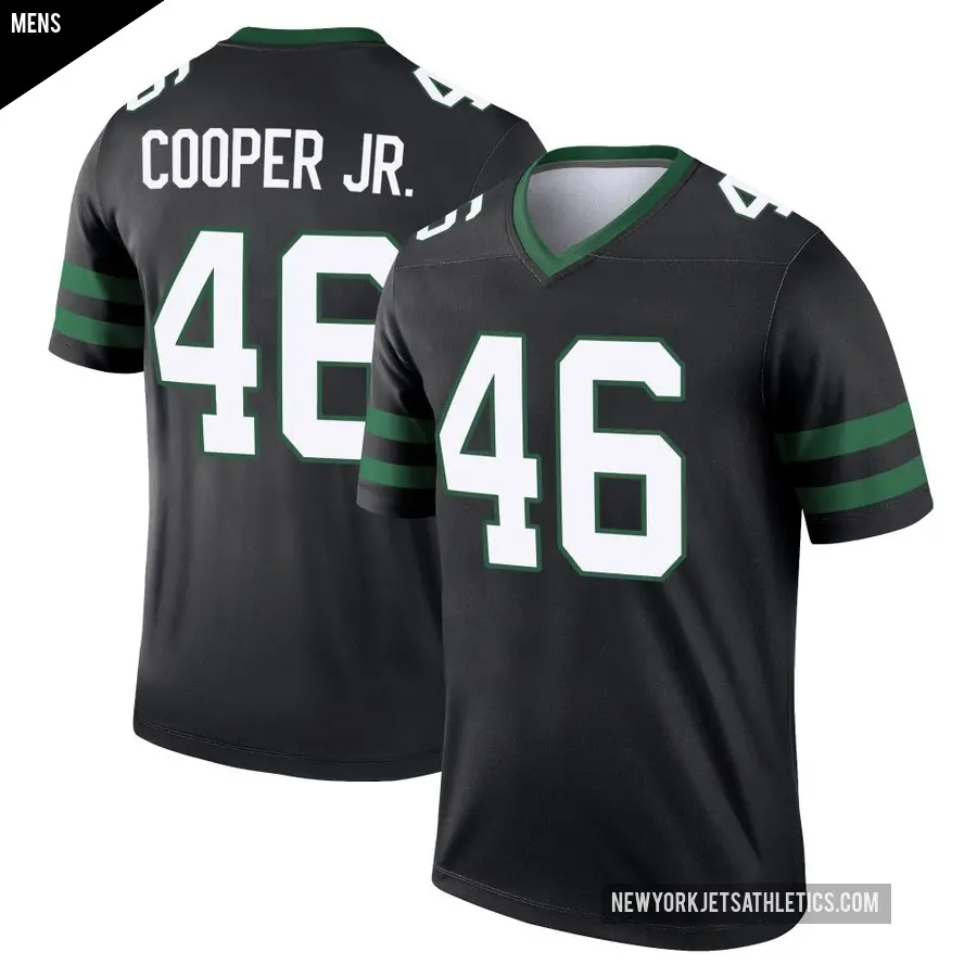 Men's New York Jets ＃46 Ryan Cooper Jr. Black Legend Legacy Jersey