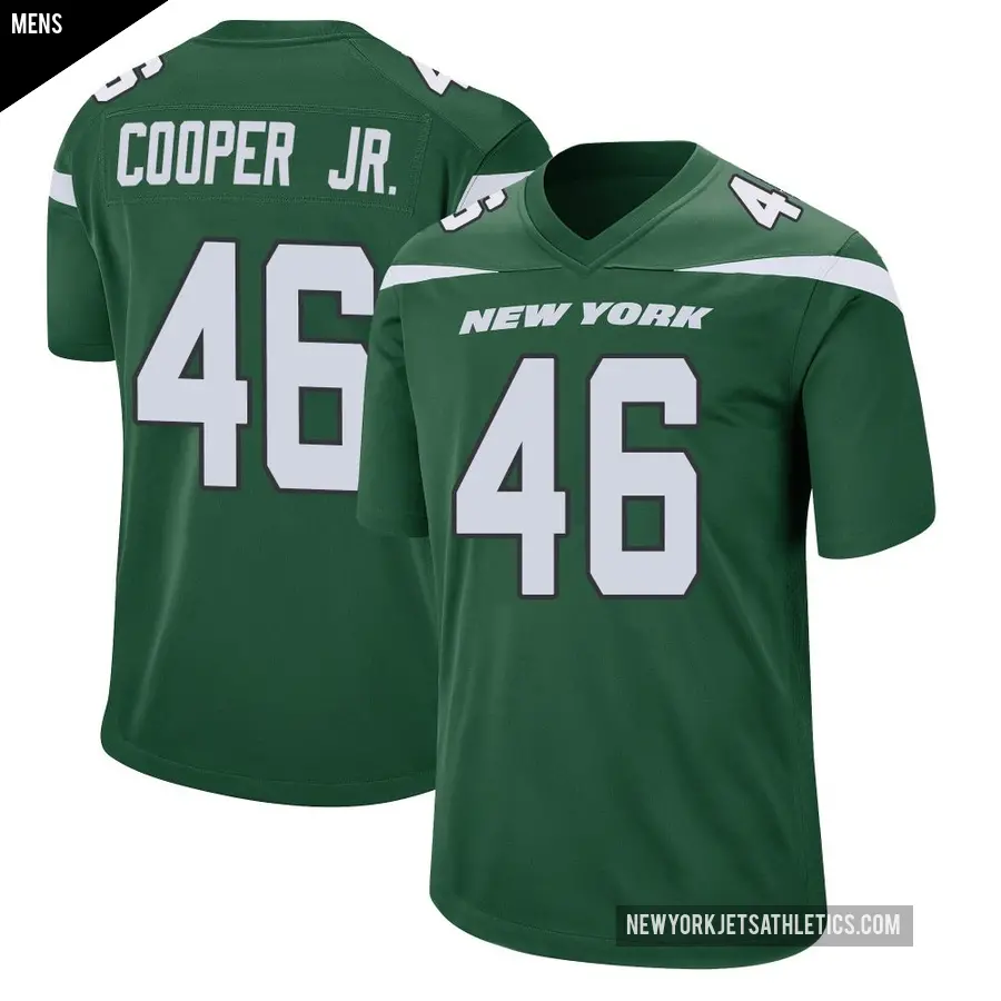 Men's New York Jets ＃46 Ryan Cooper Jr. Green Game Gotham Jersey