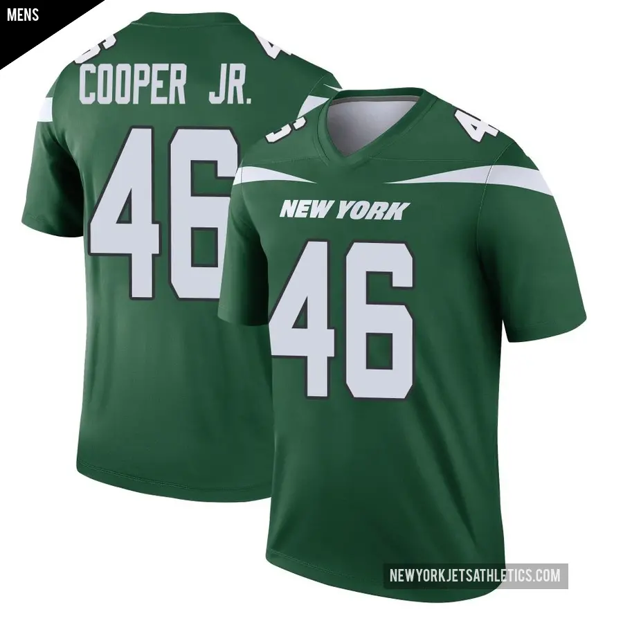 Men's New York Jets ＃46 Ryan Cooper Jr. Green Legend Gotham Player Jersey