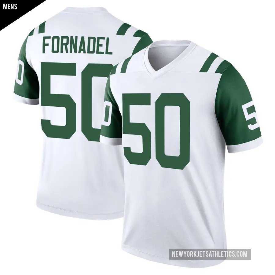 Men's New York Jets ＃50 Liam Fornadel White Legend Classic Alternate Jersey