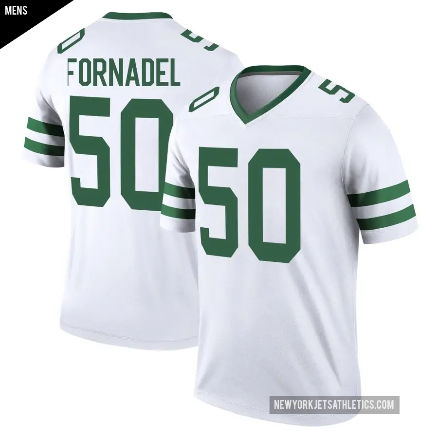 Men's New York Jets ＃50 Liam Fornadel White Legend Legacy Jersey