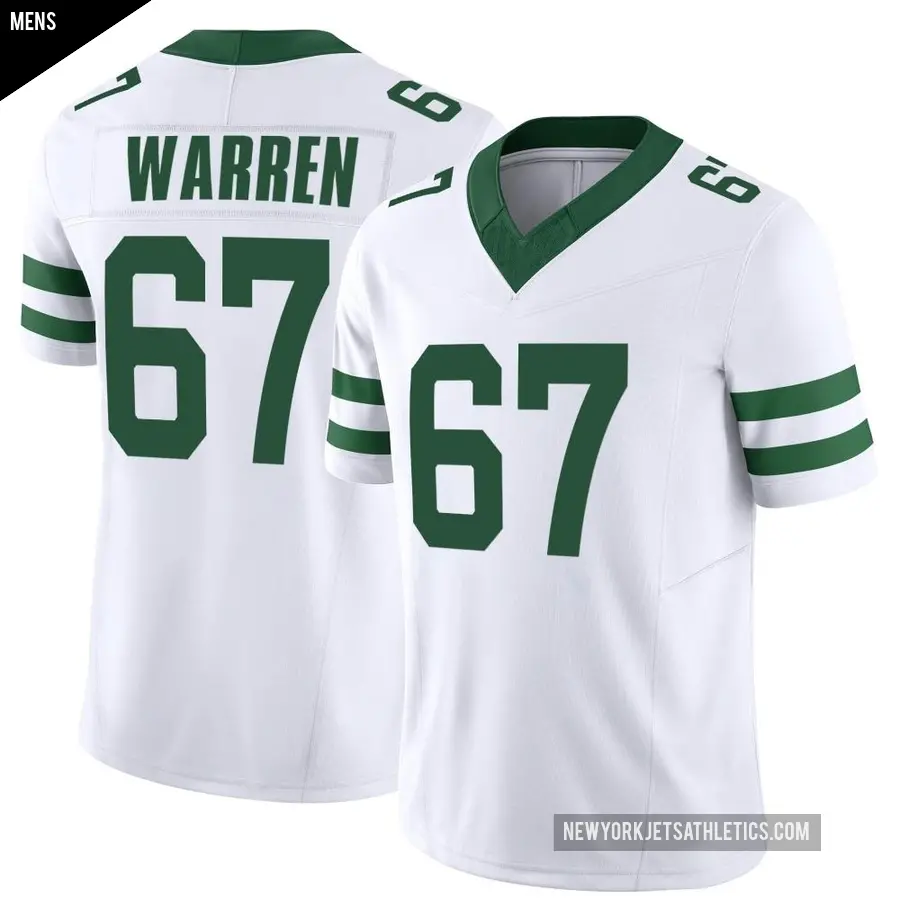 Men's New York Jets ＃67 Carter Warren White Game Legacy Jersey