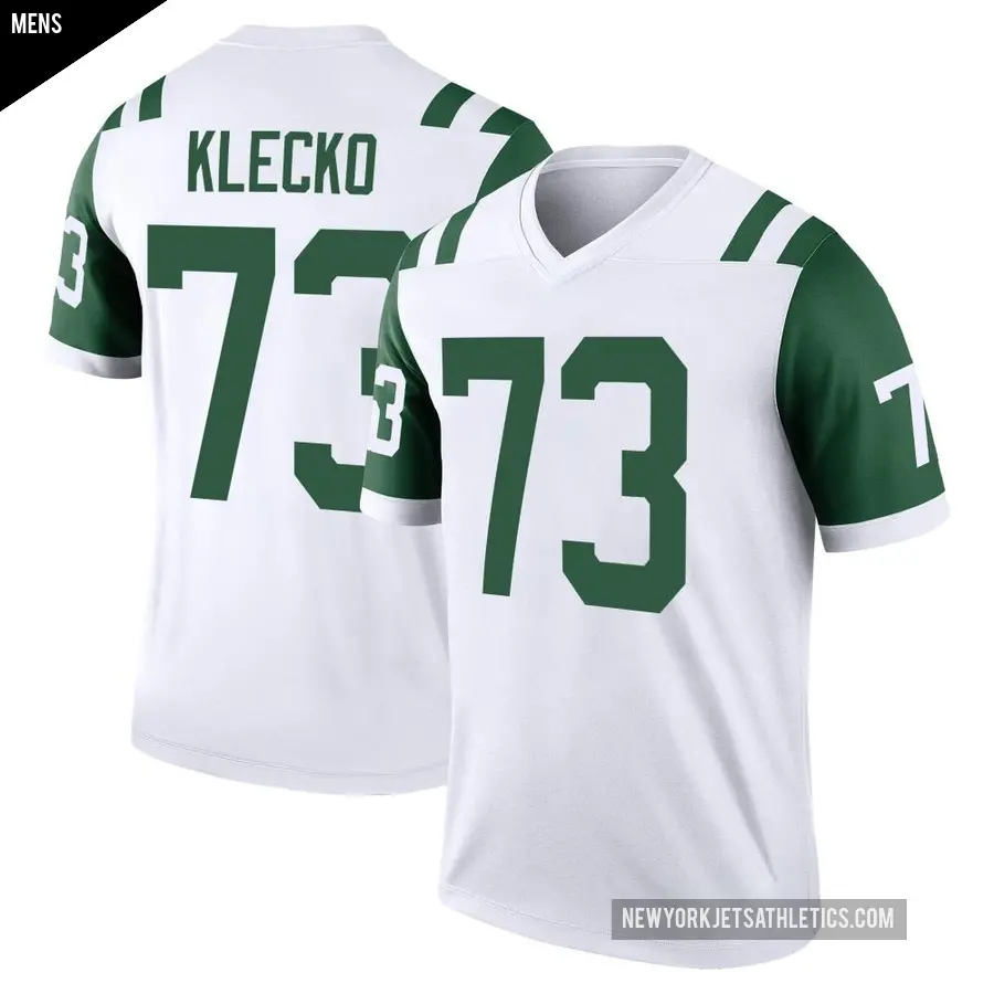 Men's New York Jets ＃73 Joe Klecko White Legend Classic Alternate Jersey