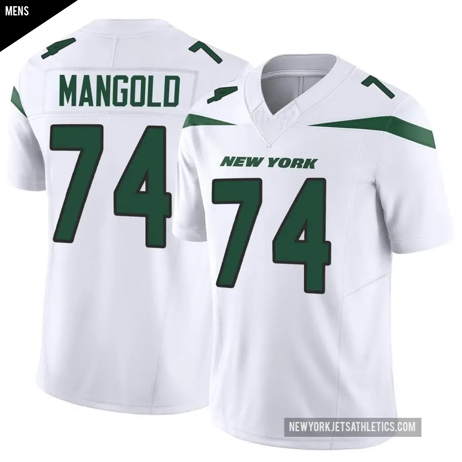 Men's New York Jets ＃74 Nick Mangold White Limited Vapor F.U.S.E. Jersey