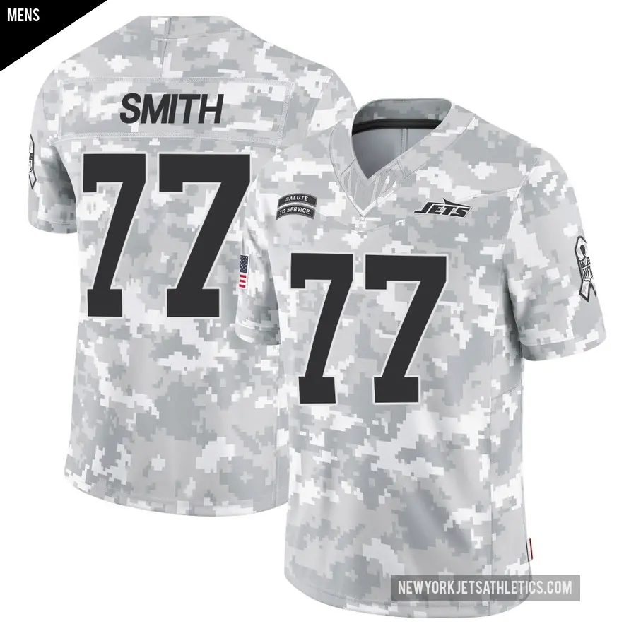 Men's New York Jets ＃77 Tyron Smith Arctic Camo Limited 2024 Salute to Service Jersey