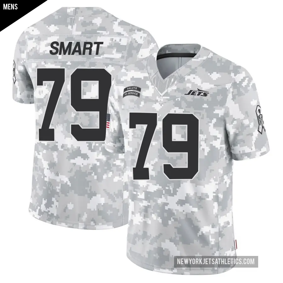 Men's New York Jets ＃79 Tanzel Smart Arctic Camo Limited 2024 Salute to Service Jersey
