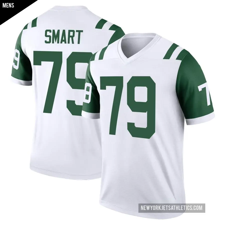 Men's New York Jets ＃79 Tanzel Smart White Legend Classic Alternate Jersey