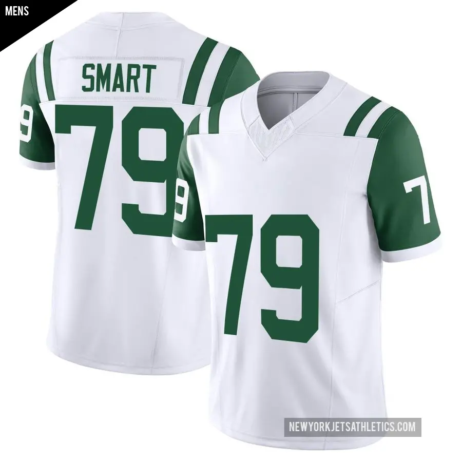 Men's New York Jets ＃79 Tanzel Smart White Limited Classic Alternate Vapor F.U.S.E. Jersey