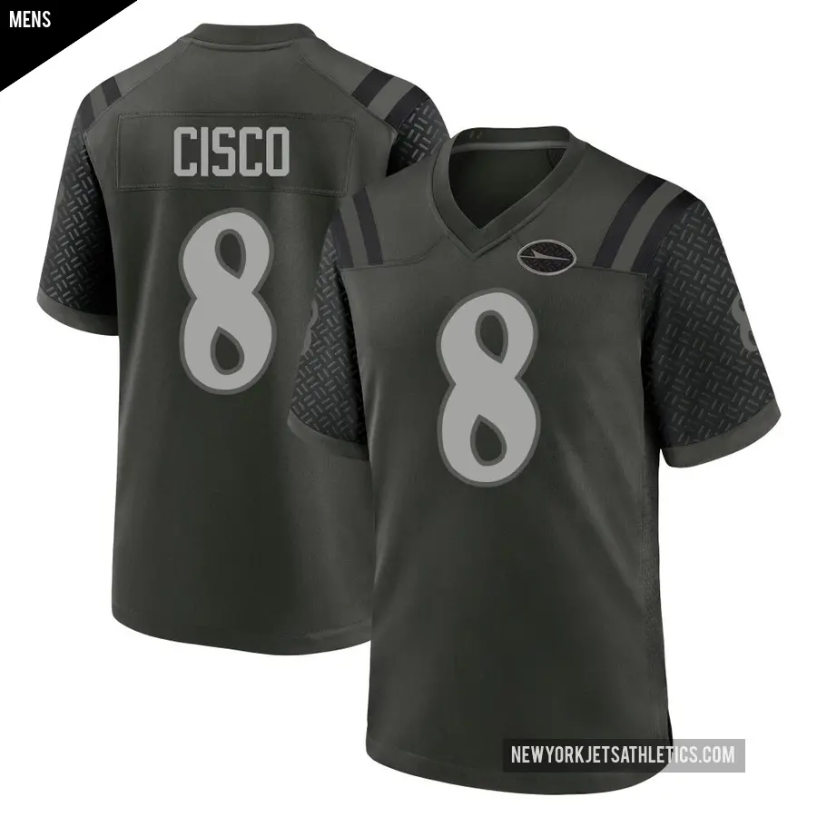 Men's New York Jets ＃8 Andre Cisco Green Game Gotham 2025 Rivalries Collection Jersey