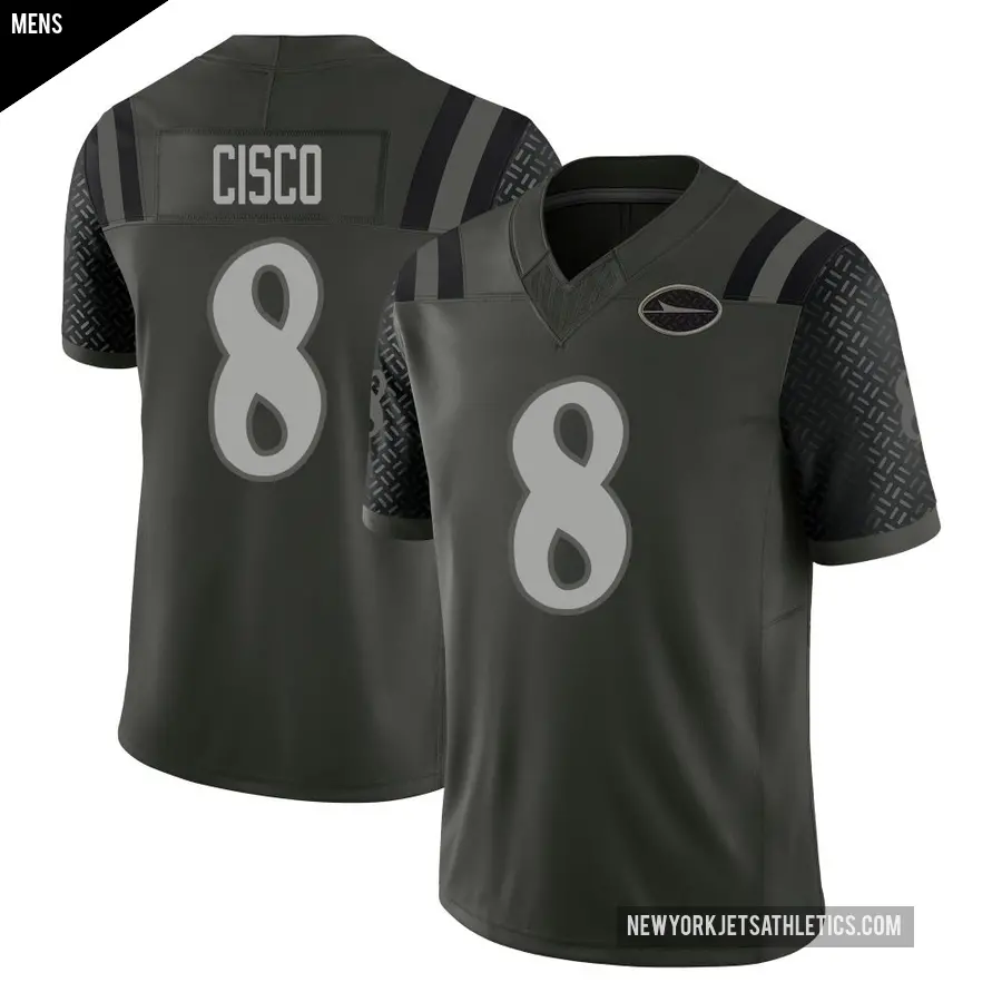 Men's New York Jets ＃8 Andre Cisco Green Limited Gotham 2025 Rivalries Collection Jersey