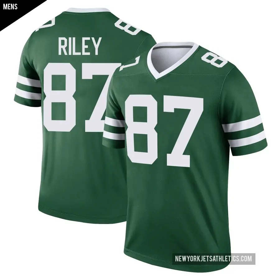 Men's New York Jets ＃87 Marcus Riley Green Legend Legacy Jersey
