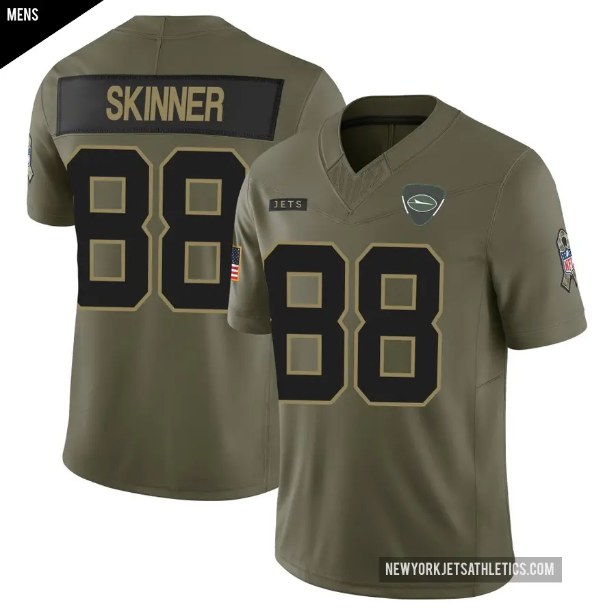 Men's New York Jets ＃88 Quentin Skinner Olive Limited 2025 Salute to Service Jersey