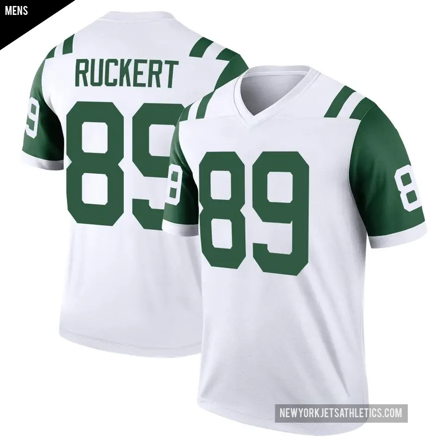 Men's New York Jets ＃89 Jeremy Ruckert White Legend Classic Alternate Jersey
