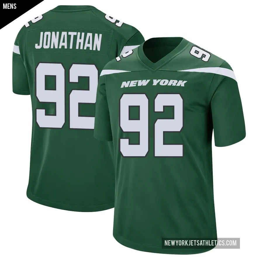 Men's New York Jets ＃92 Kingsley Jonathan Green Game Gotham Jersey