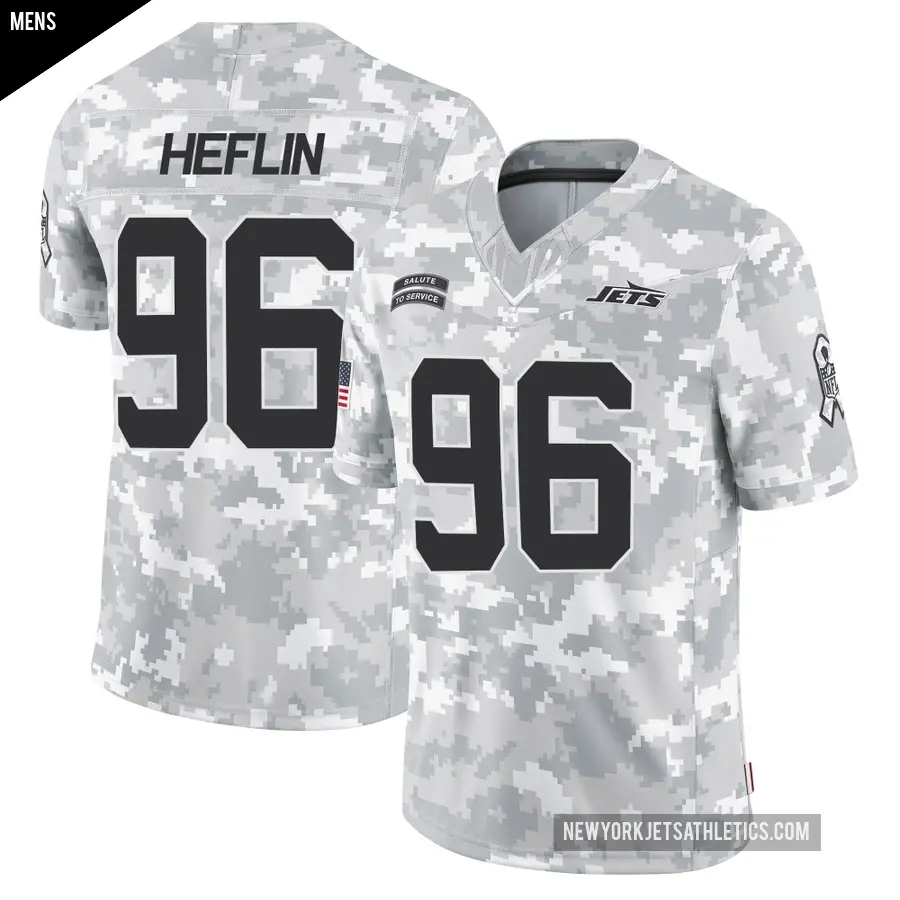 Men's New York Jets ＃96 Jack Heflin Arctic Camo Limited 2024 Salute to Service Jersey