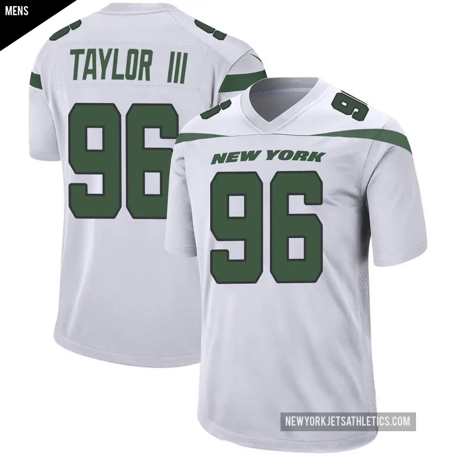Men's New York Jets ＃96 Leonard Taylor III White Game Spotlight Jersey