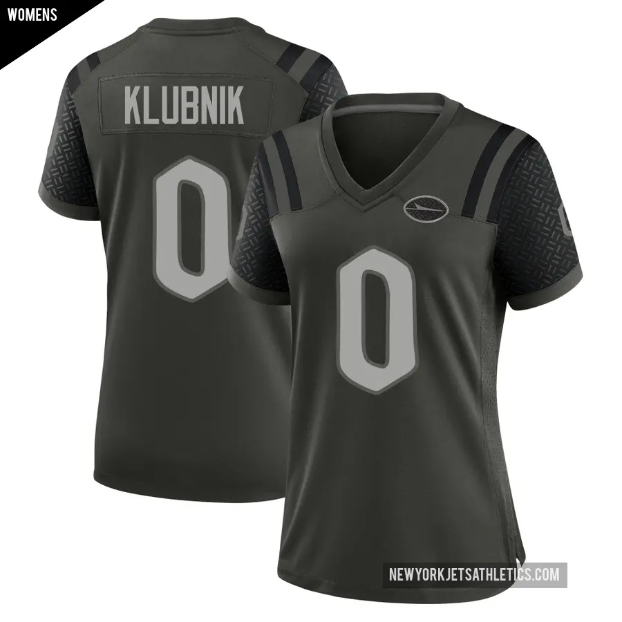 Women's New York Jets ＃0 Cade Klubnik Green Game Gotham 2025 Rivalries Collection Jersey