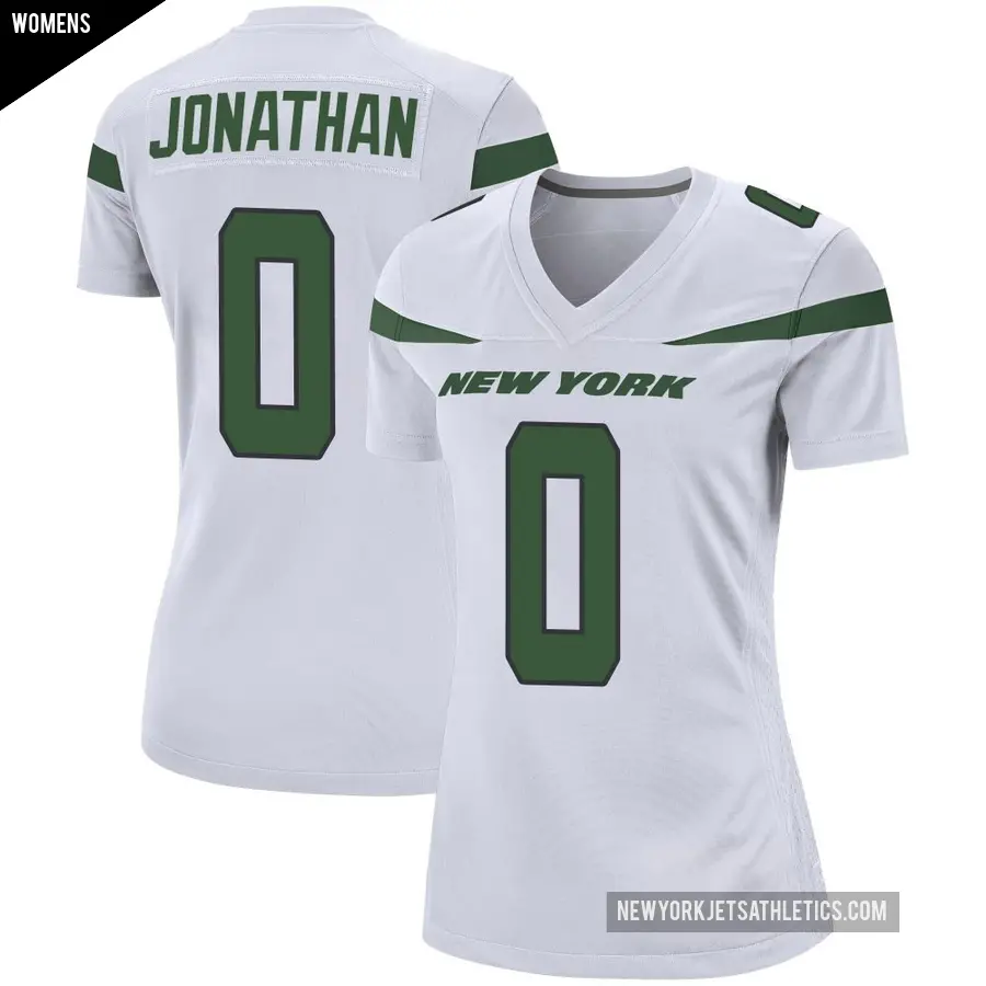 Women's New York Jets ＃0 Kingsley Jonathan White Game Spotlight Jersey
