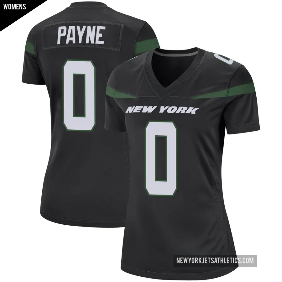Women's New York Jets ＃0 VJ Payne Black Game Stealth Jersey