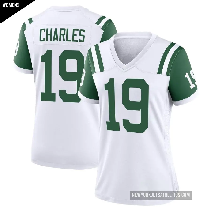Women's New York Jets ＃19 Irvin Charles White Game Classic Alternate Jersey