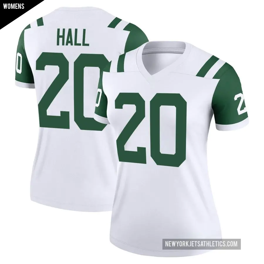 Women's New York Jets ＃20 Breece Hall White Legend Classic Alternate Jersey