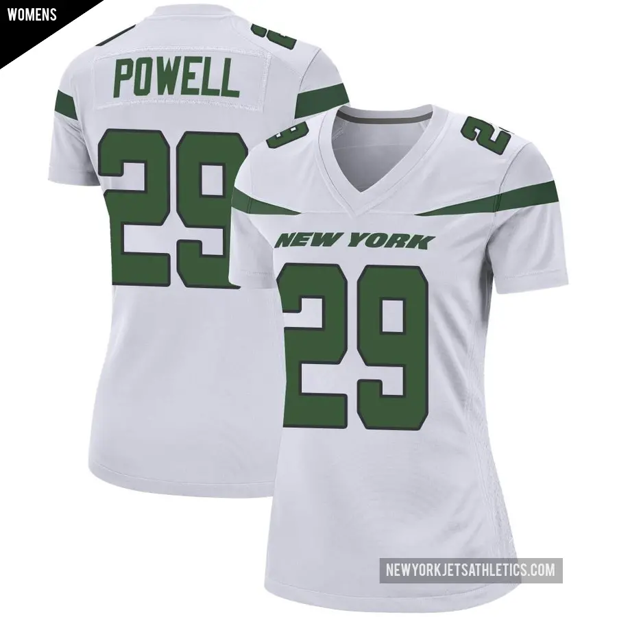 Women's New York Jets ＃29 Bilal Powell White Game Spotlight Jersey