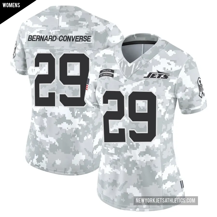 Women's New York Jets ＃29 Jarrick Bernard-Converse Arctic Camo Limited 2024 Salute to Service Jersey