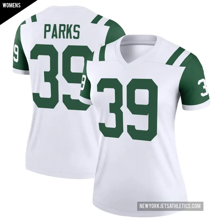 Women's New York Jets ＃39 Will Parks White Legend Classic Alternate Jersey