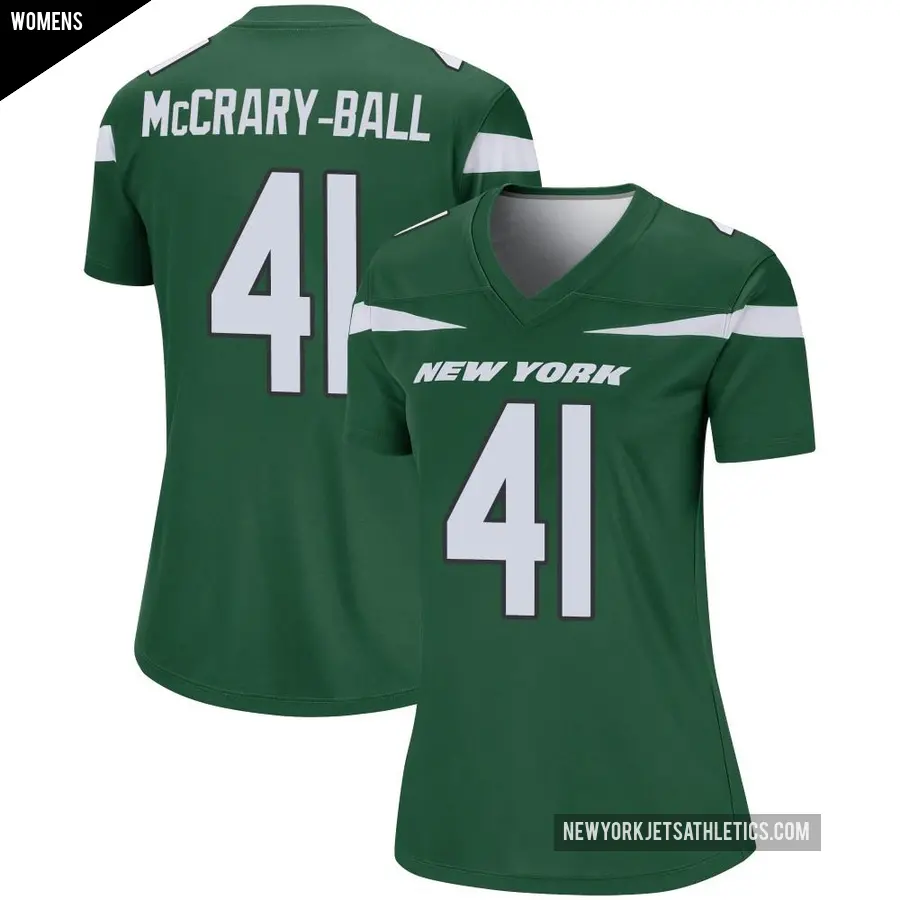 Women's New York Jets ＃41 Marcelino McCrary-Ball Green Legend Gotham Player Jersey
